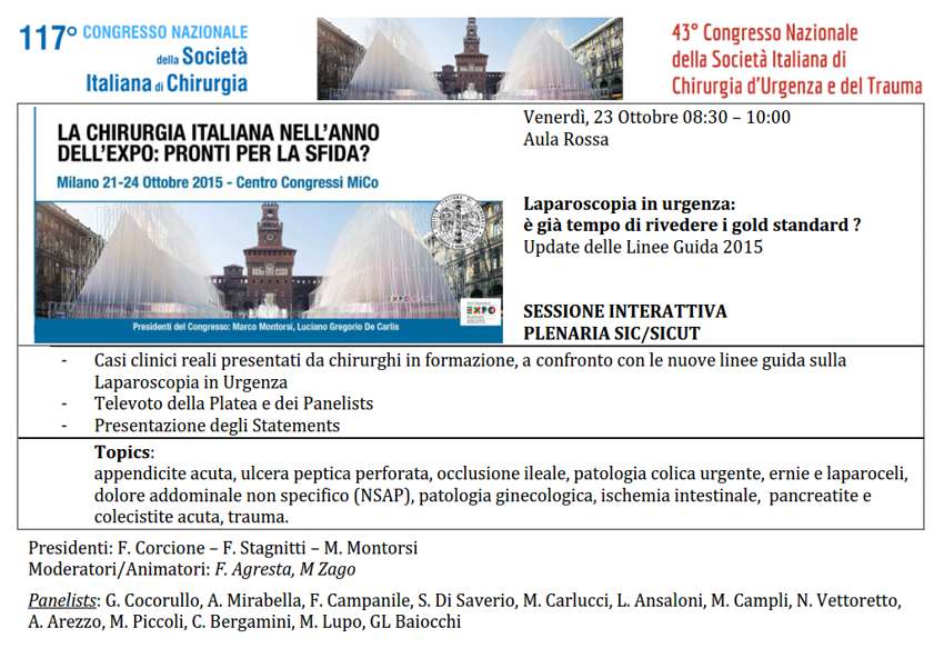 Congresso Milano SIC 2015 Milano 2015